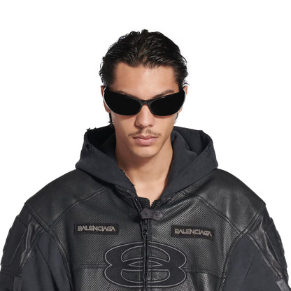 Afterhour Oval Sunglasses in Black